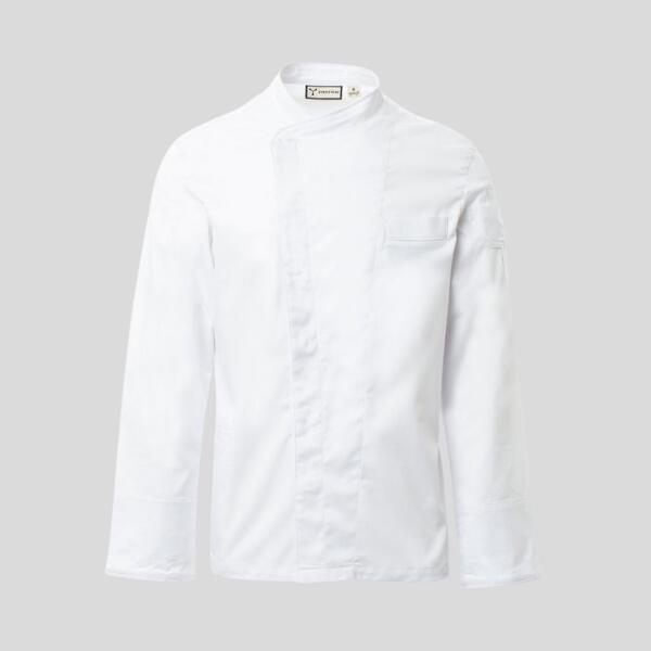 ROYAL Payper Giacca cuoco maniche lunghe con chiusura a doppio petto con bottoni automatici 58% cotone 42% elastomultiestere 160gr Thumbnail