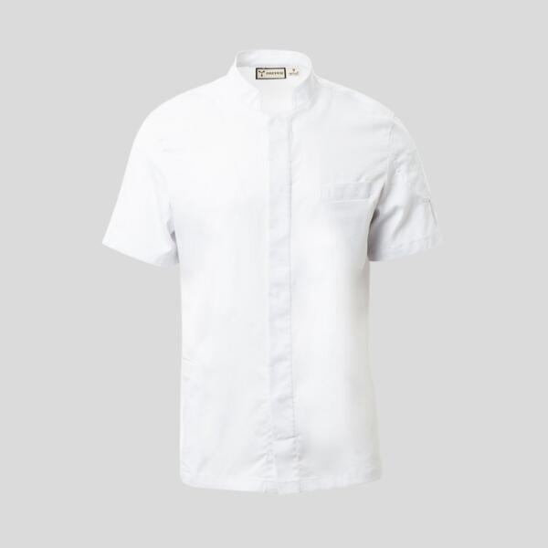 SUPREME SS Payper Giacca cuoco collo alla coreana maniche corte con chiusura centrale con bottoni 58% cotone 42% elastomultiestere 160gr Thumbnail