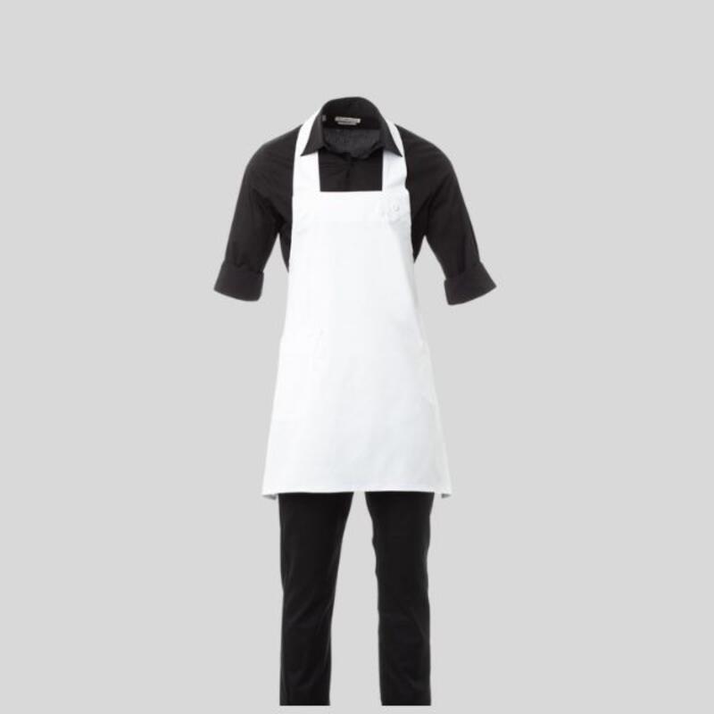 BRASSERIE Payper Grembiule unisex con pettorina regolabile con 2 bottoni sul retro collo 60%cotone twill 40% eme Thumbnail