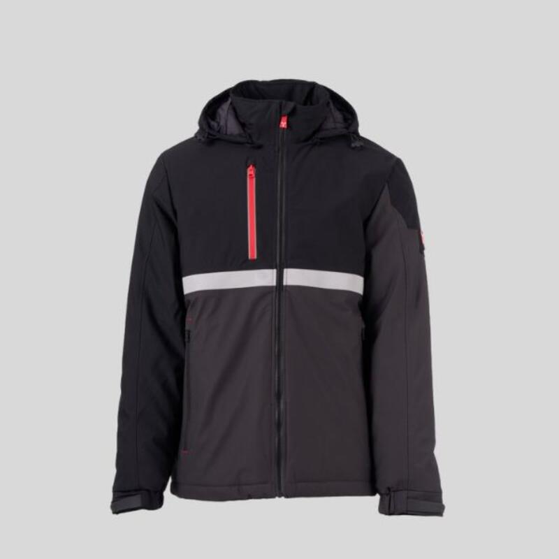 WISE LITE PAD Soft-shell 3 strati dalla media imbottitura con cappuccio removibile e banda retroriflettente frontale Thumbnail