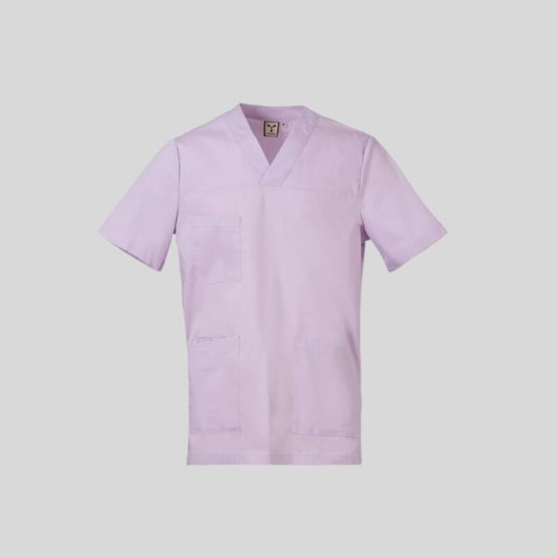 HYGENE Payper Casacca da uomo a manica corta con scollo a V 58% cotone popeline + 14 % poliestere + 28% elastomultistere 125gr Thumbnail