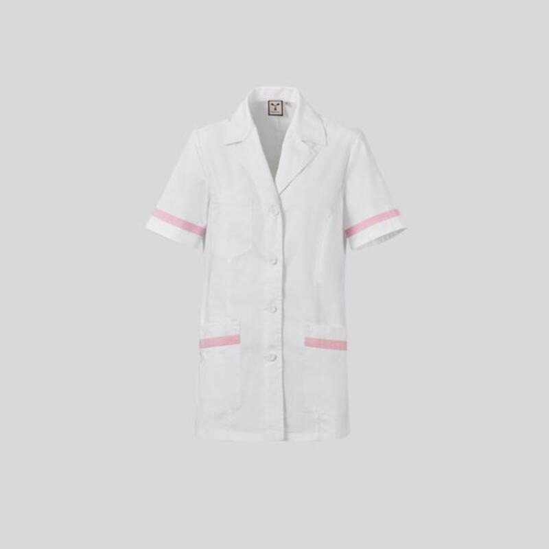 CARE LADY Payper Camice da donna a manica corta con collo rever classico abbottonatura a vista con bottoni  58% cotone 14% poliestere 28% elastomultiestere 125gr Thumbnail