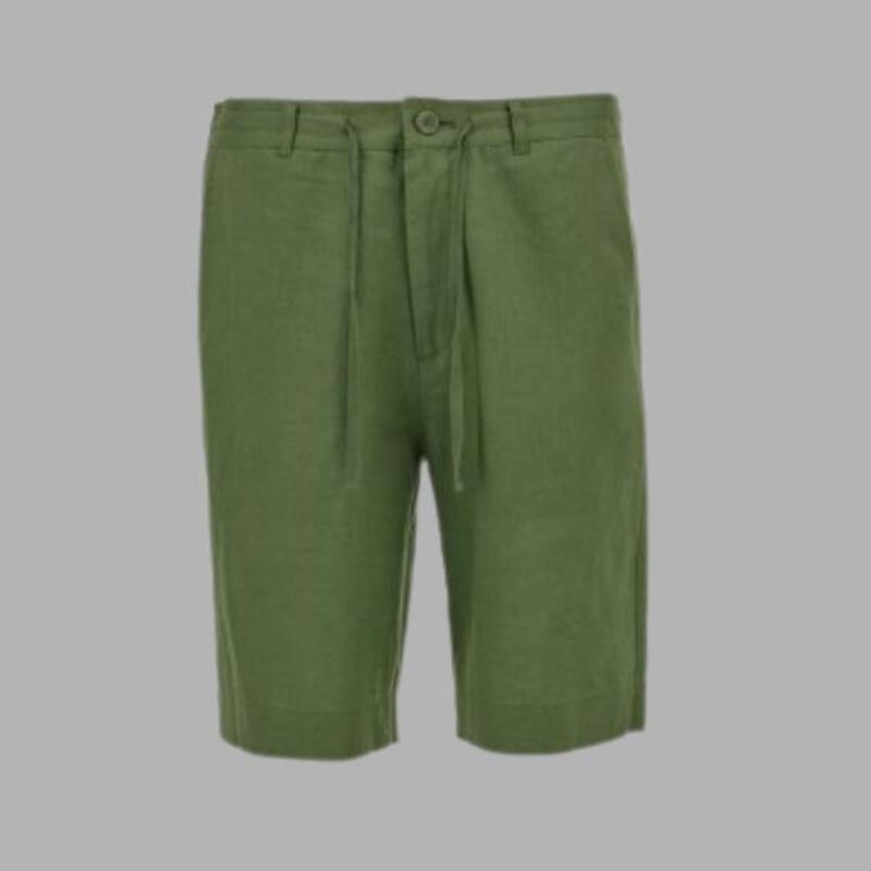 HABANA SHORTS Payper Bermuda uomo in 100% lino con coulisse regolabile in vita 155gr Thumbnail