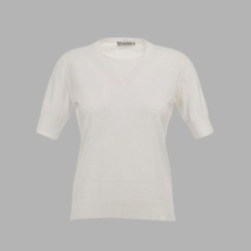 BAY Payper Maglia a manica corta da donna con lavorazione a maglia 100% cotone Thumbnail
