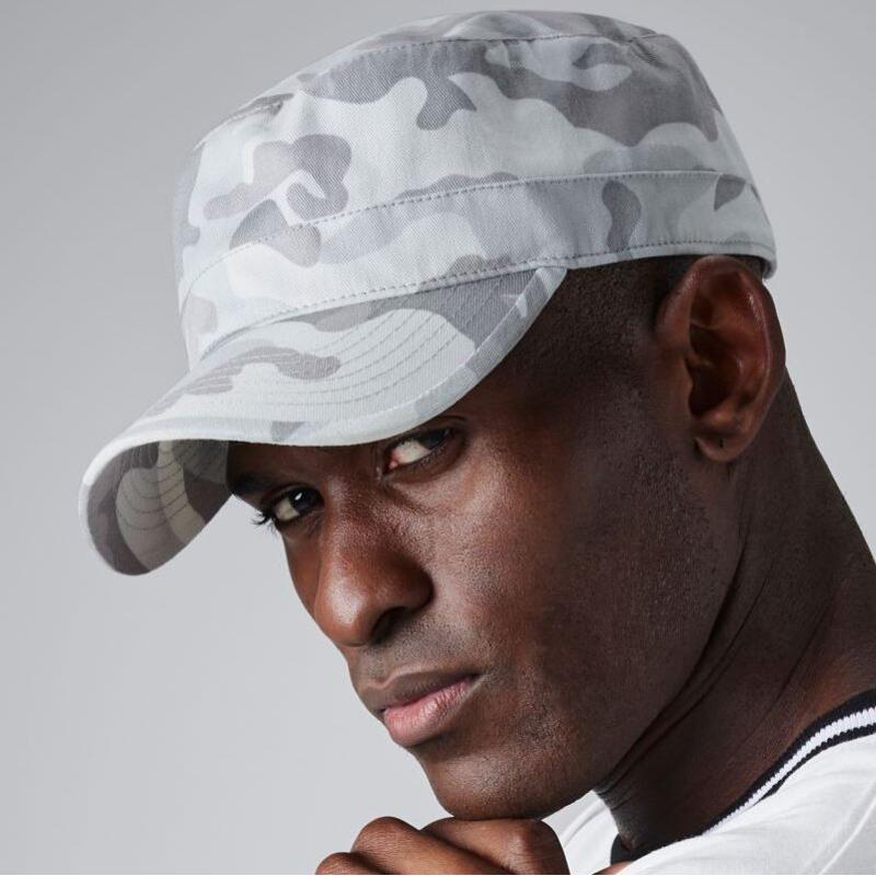 B33 Beechfield Cappello Army mimetico Chiusura con velcro 100% cotone Thumbnail