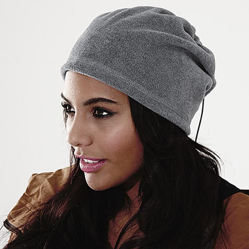 B285 Beechfield Scaldacollo in pile con coulisse trasformabile in berretto 100% poliestere Thumbnail