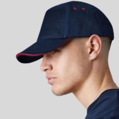 B15C Beechfield  Cappellino 5 pannelli profilo in contrasto 100% cotone Thumbnail