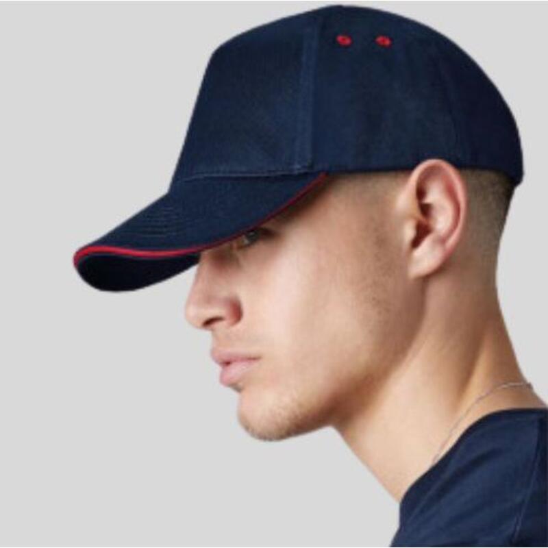 B15C Beechfield  Cappellino 5 pannelli profilo in contrasto 100% cotone Thumbnail