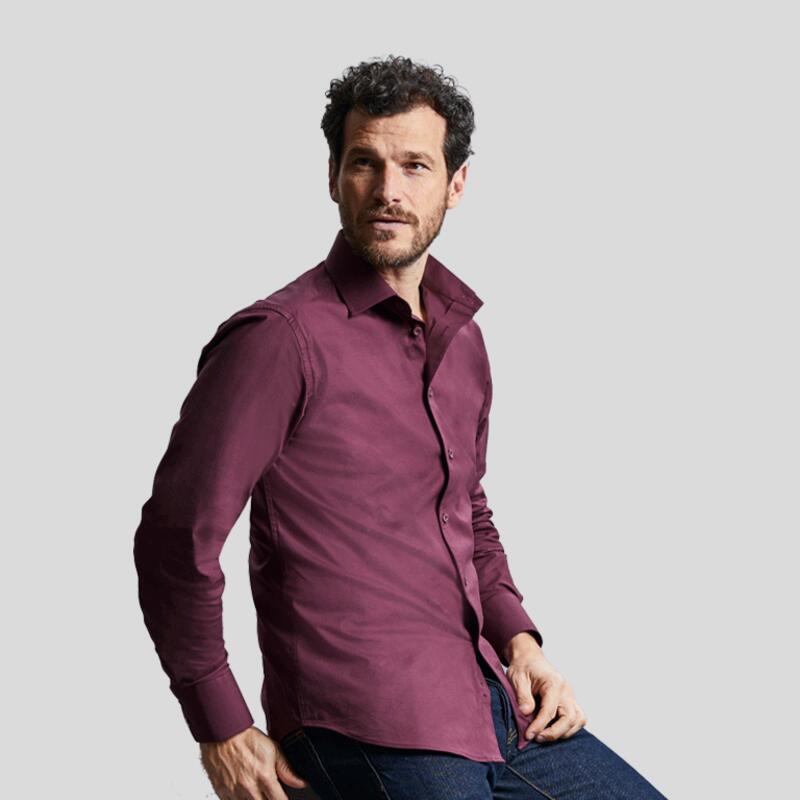 R946M Russell Camicia uomo slim fit elasticizzata 97% cotone, 3% elastan 140 g/m² Thumbnail