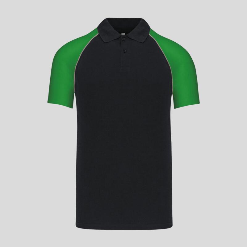 K226 Kariban Polo uomo bicolore maniche raglan in contrasto 100% cotone piquè 200gr Thumbnail