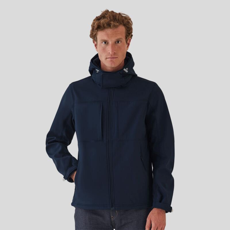 JM950 B&C Giacca softshell uomo con cappuccio 340gr/m2 Thumbnail
