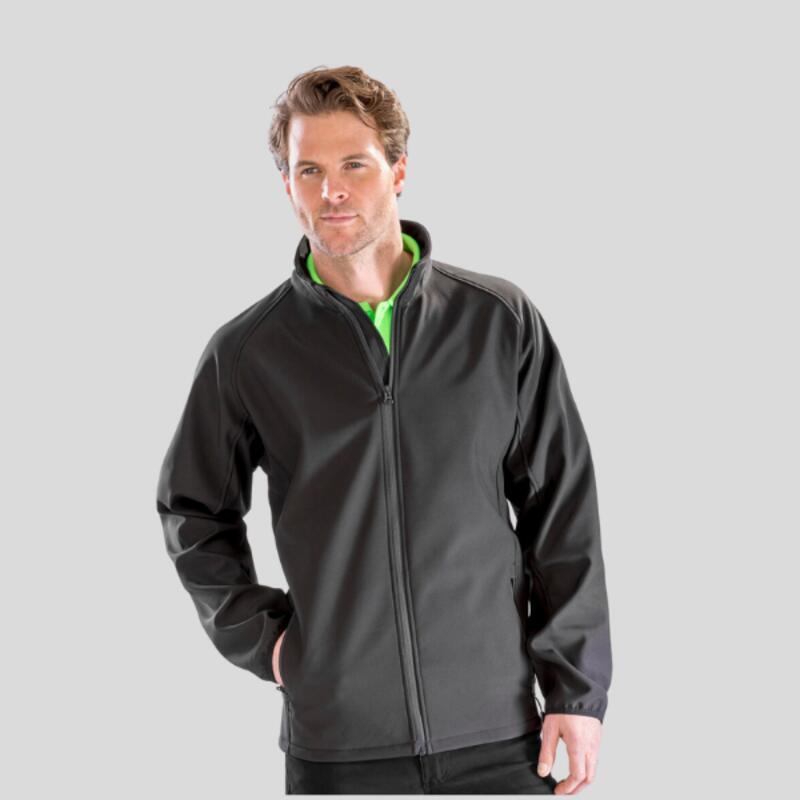 R231M Result Giacca softshell uomo con dettagli a contrasto 208gr/m2 Thumbnail
