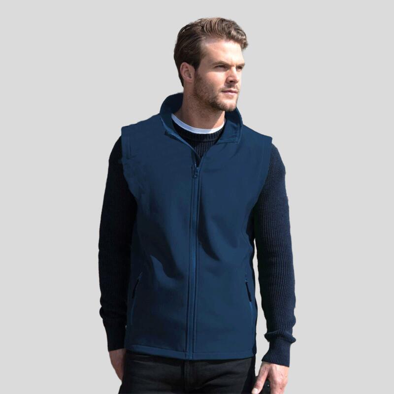 R232M Result Gilet softshell uomo 2 Strati dettaglia a contrasto interno micropile  Thumbnail