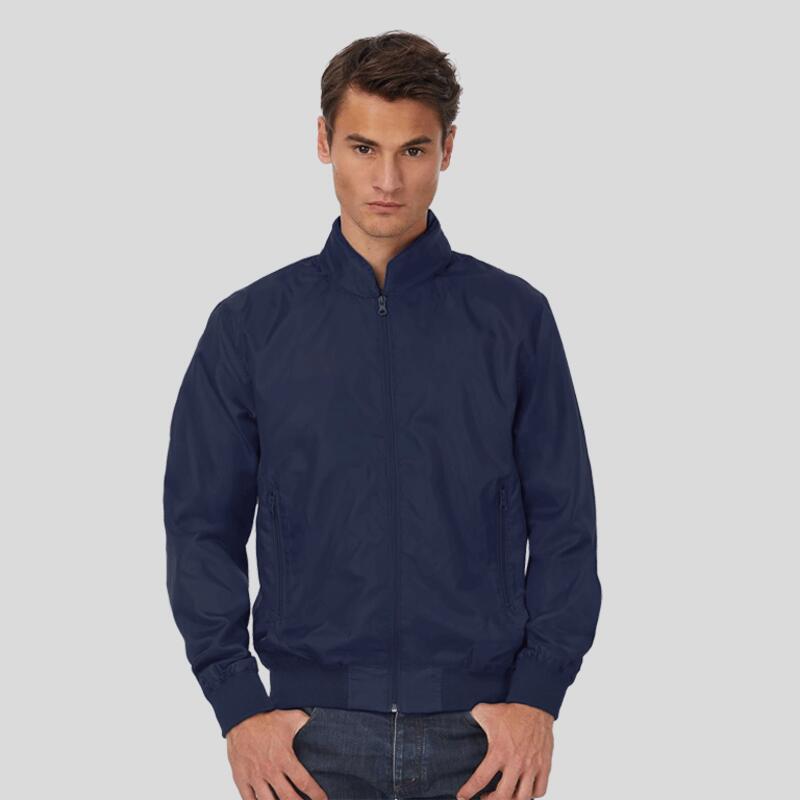 JM963 B&C Giacca uomo sfoderata con collo alla coreana con interno a contrasto 100% poliestere  Thumbnail