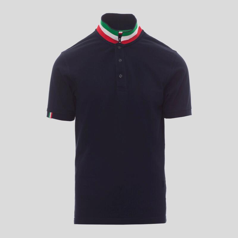 Nation Payper Polo bandiera italiana su colletto e manica Regular fit 100% cotone piquet 210gr Thumbnail