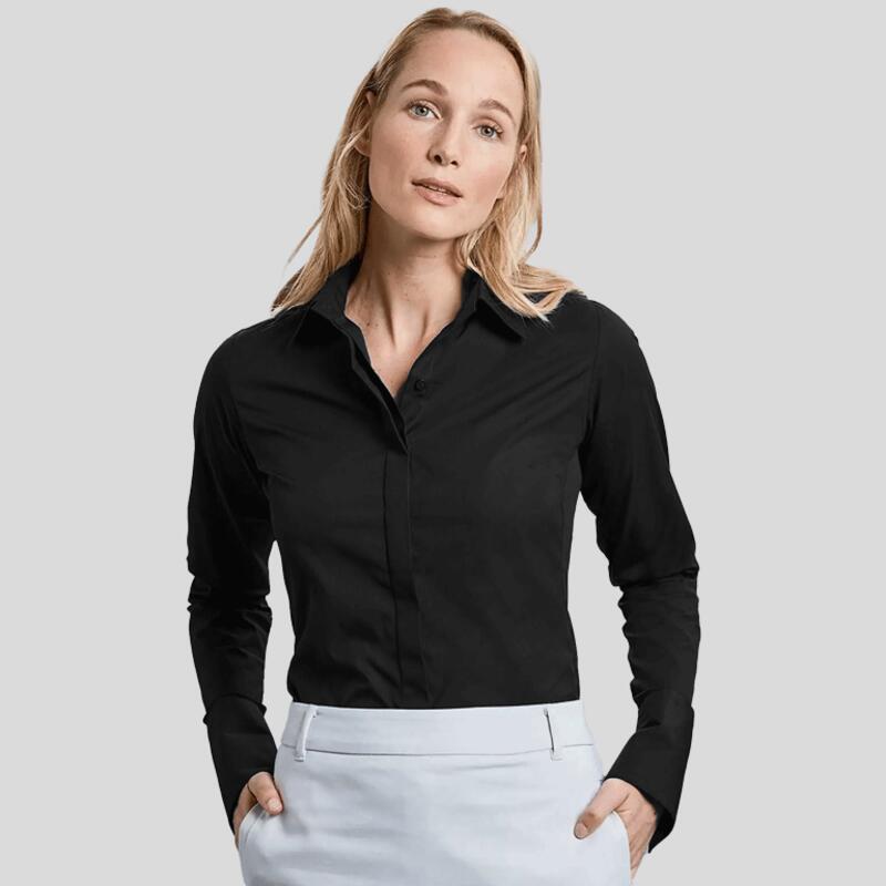 R960F Russell Camicia donna manica lunga Taglio Attillato 75% cotone 25% elastomultiestere (Lycra) Thumbnail