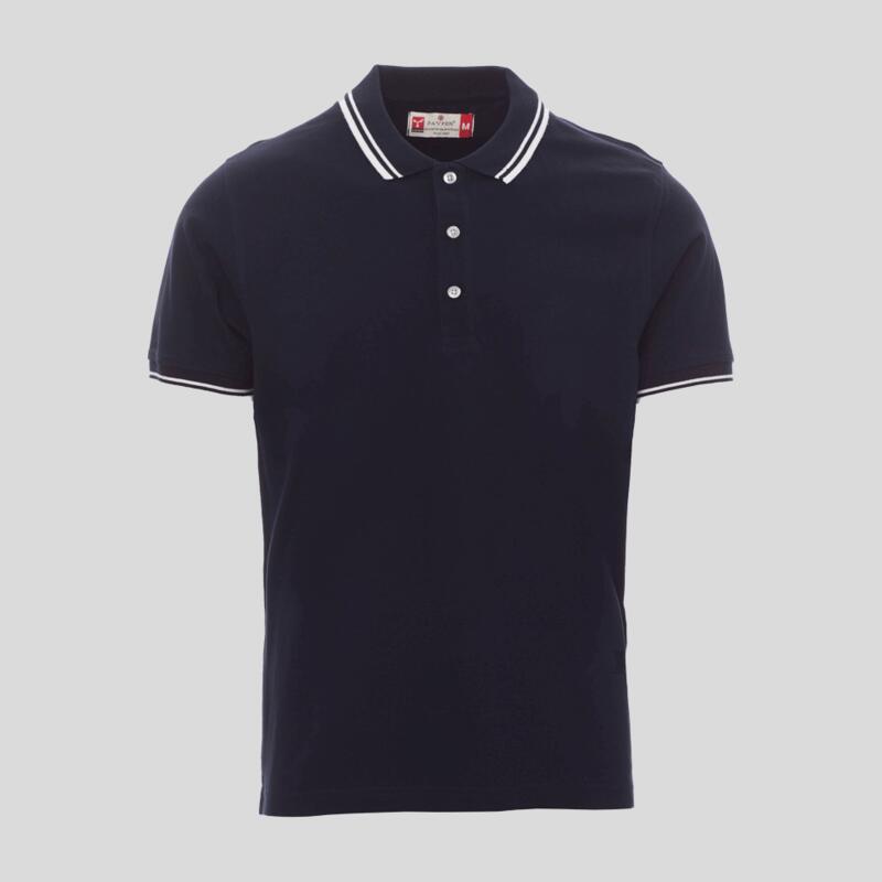 Skipper Payper Polo manica corta inserti in contrasto 3 bottoni Regular fit 100% cotone piquet 210gr Thumbnail