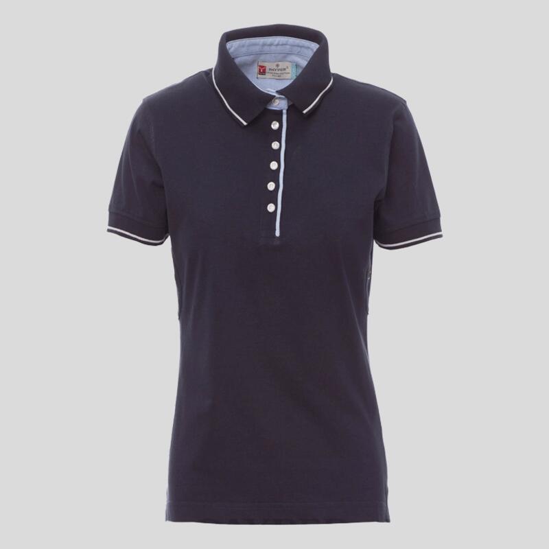 Leeds Payper Polo donna manica corta inserti in oxford Regular fit 100% cotone 175gr Thumbnail