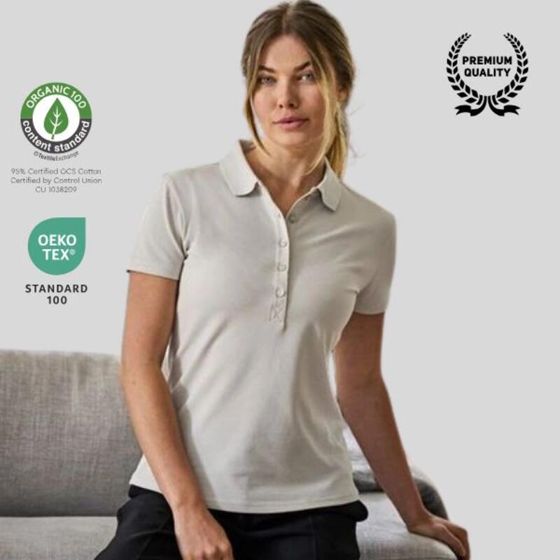145 Tee Jays Luxury Stretch Polo donna 5 bottoni Modern fit 95% cotone 5% elastane 215gr Thumbnail