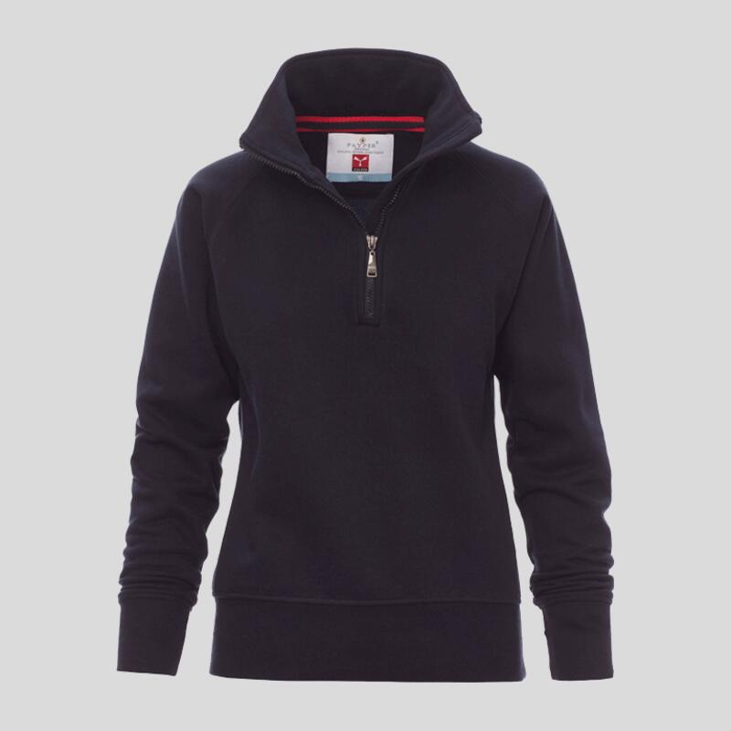 Miami Lady+ Payper Felpa donna zip corta maniche raglan 70% cotone garzato, 30% poliestere 300gr Thumbnail