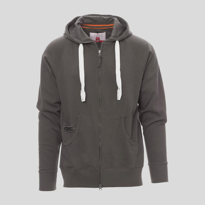 Hawaii+ Payper Felpa uomo leggera con cappuccio e zip e lacci in contrasto 80% cotone 20% poliestere Thumbnail