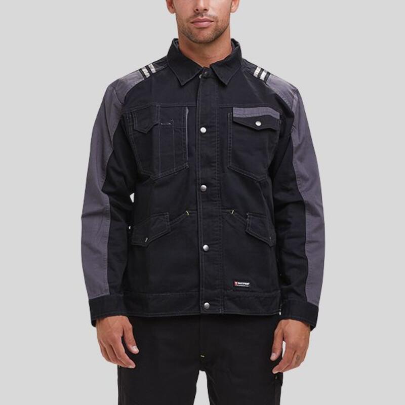 Arizona Payper Giacca da lavoro multistagione inserti bicolore multitasche 100% cotone Thumbnail