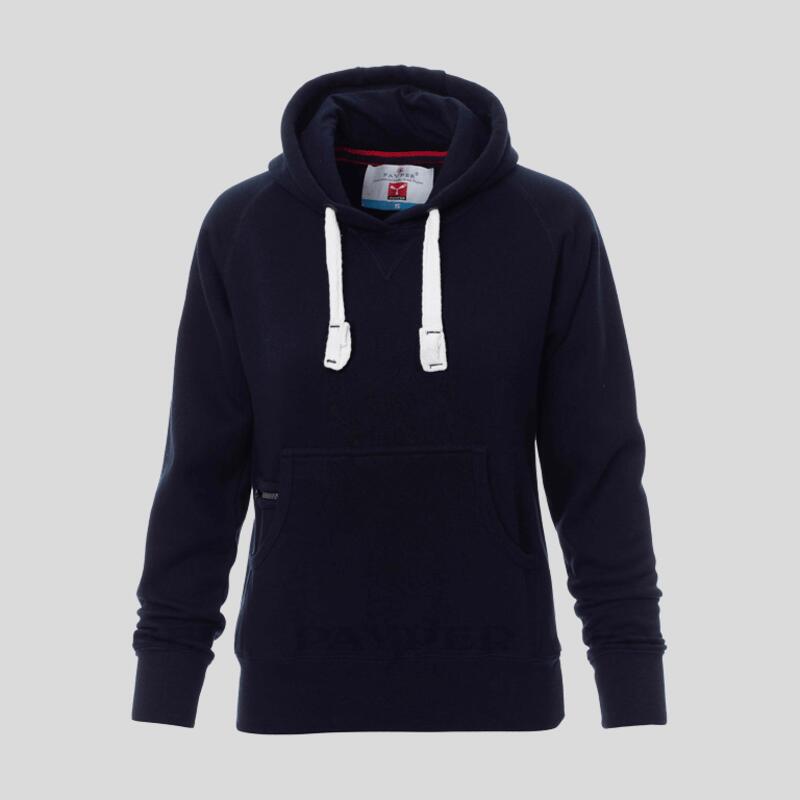 Atlanta+ Lady Payper Felpa donna cappuccio e tascone con zip 70% cotone 30% poliestere 300gr  Thumbnail