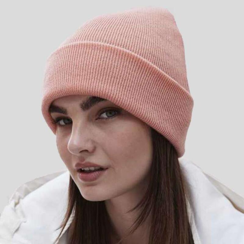 B45 Beechfield Berretto invernale con risvolto maglia a doppio strato 100% poliacrilico Thumbnail