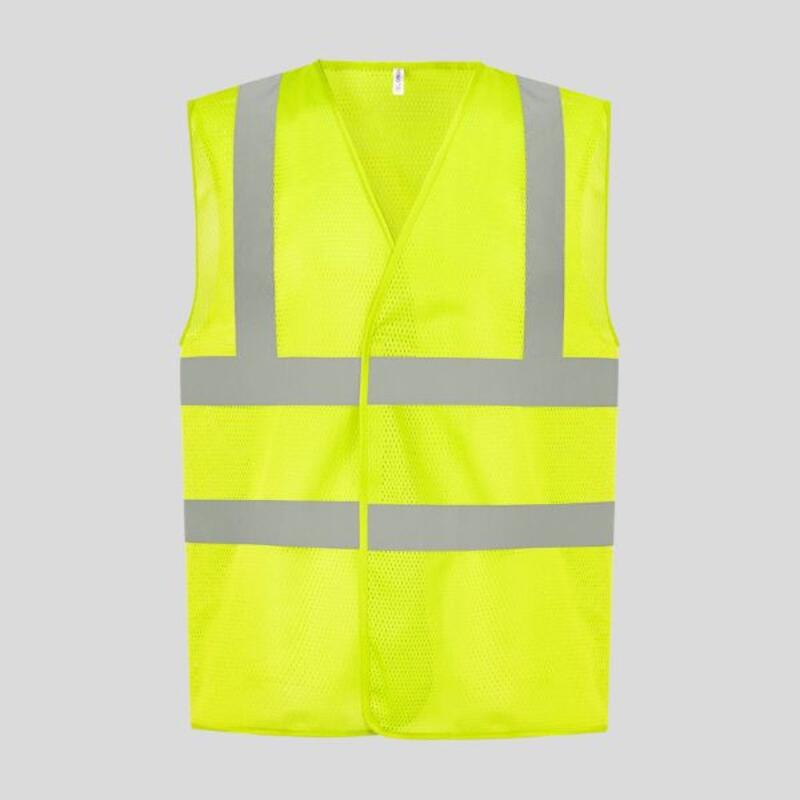 HVW120 Yoko Gilet alta visibilità in rete traspirante EN ISO 20471 Cl 2 100% poliestere riciclato 110gr Thumbnail
