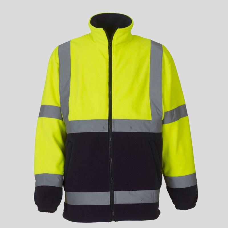  HVK08 Yoko Pile bicolore alta visibilità Zip lunga taschine laterali EN 471 class 3 100% poliestere Thumbnail