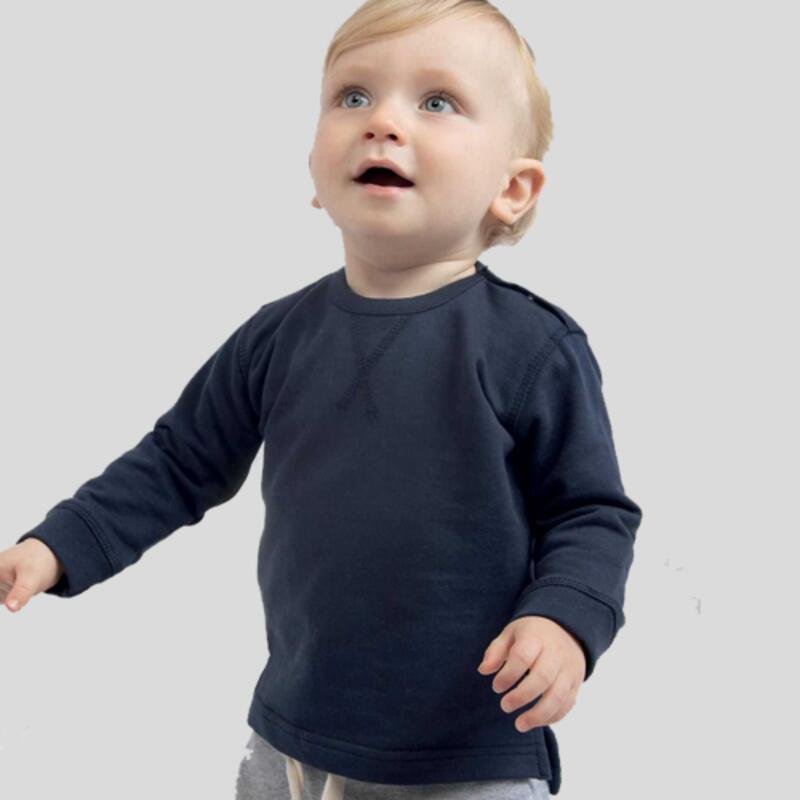 BZ31 Babybugz Felpa Girocollo baby etichetta removibile bottoni sulla spalla Thumbnail