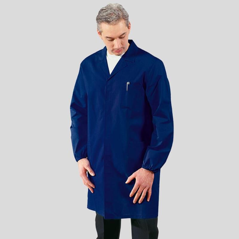 0610 Isacco Camice da lavoro bottoni a pressione elastici su polsi 65%cotone 35%poliestere Thumbnail