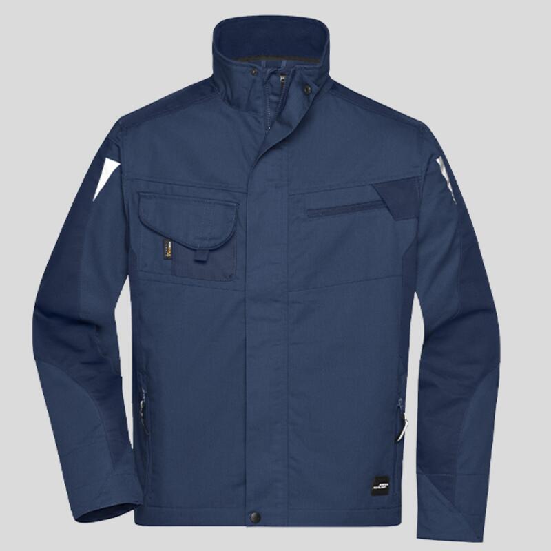 JN821 James&Nicholson Giacca tecnica da lavoro bicolore multitasche con inserti in cordura Thumbnail