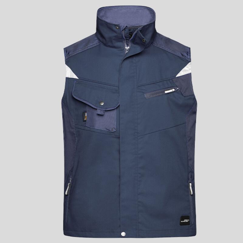 JN822 James&Nicholson Gilet tecnico multitasche da lavoro con rinforzi in Cordura Thumbnail