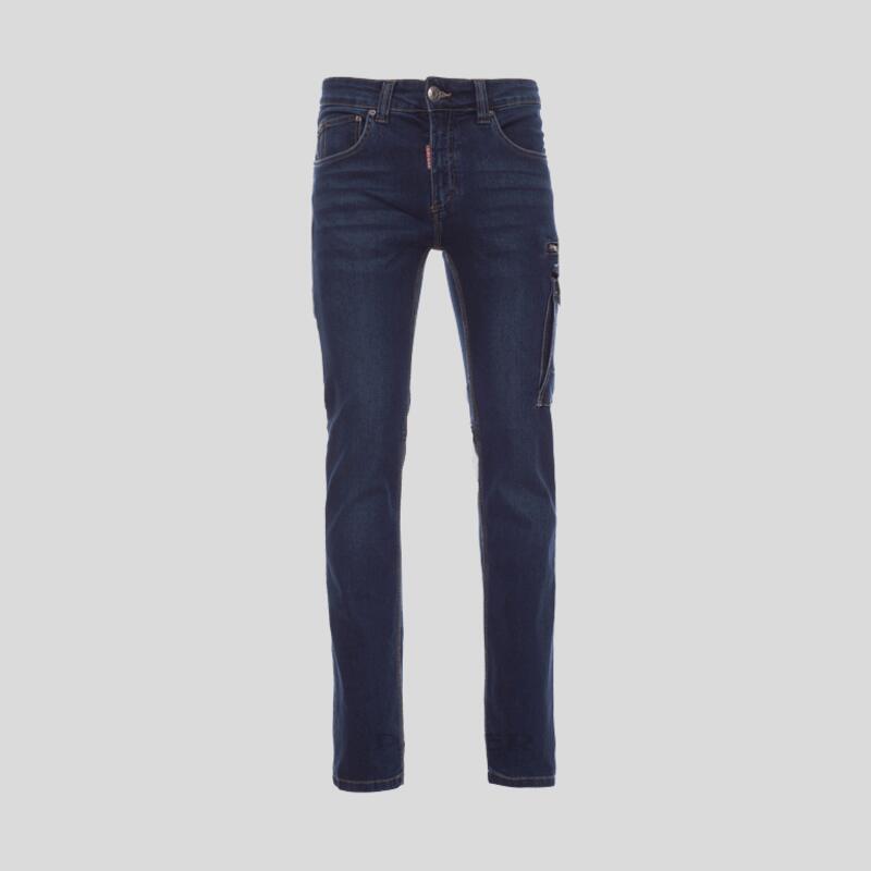 West Payper  Jeans Uomo elasticizzato con tascone laterale tasca porta martello porta metro e tasca zip Thumbnail