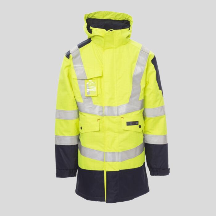 Shield Parka trivalente alta visibilità certificato multi-protezione EN 20471; EN14116; EN1149;EN343 Thumbnail