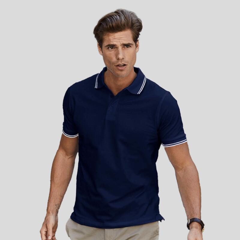 1407 Tee Jays Polo uomo Luxury bicolore 95% cotone organico certificato ring-spun, 5% elastane Thumbnail