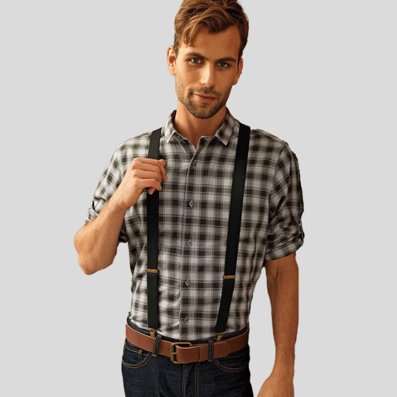 PR250 Premier Camicia uomo maniche lunghe a quadri scozzese 100% cotone Thumbnail