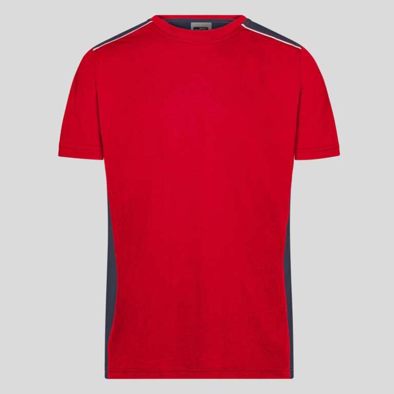 JN860 James & Nicholson T-shirt da lavoro bicolore lavabile a 60° misto poli/cotone Thumbnail