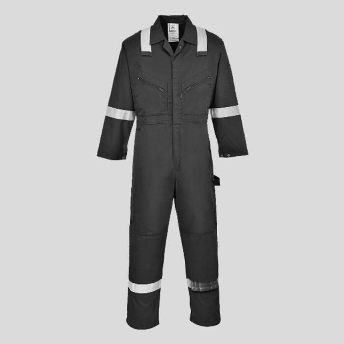 F813 Tuta da lavoro con bande riflettenti tessuto leggero 65% poliestere 35% cotone 245gr Thumbnail