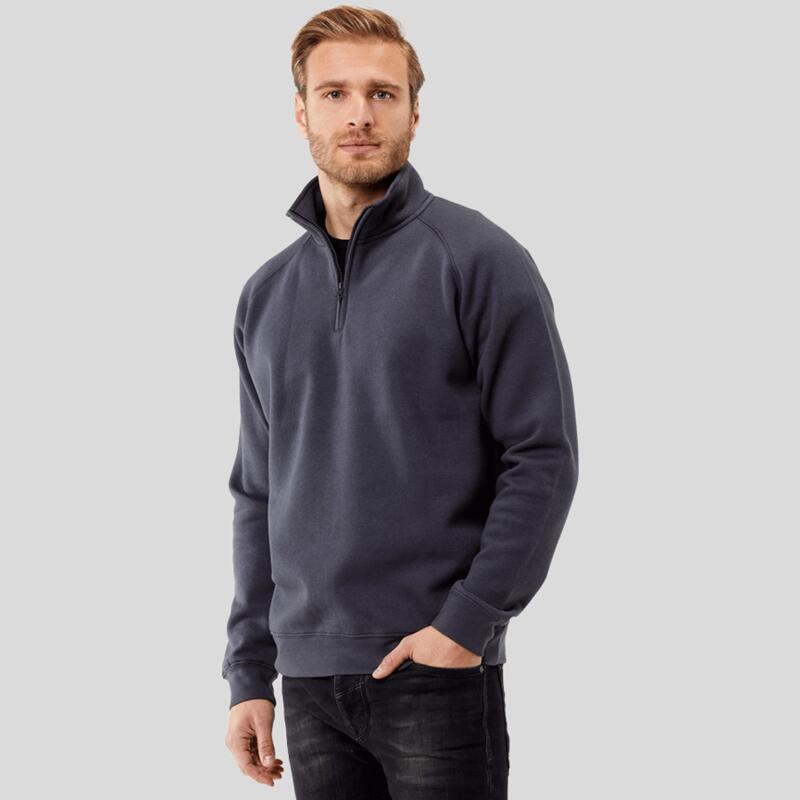 BS330 Black Spider Felpa con maniche raglan zip corta 70% cotone, 30% poliestere 280g Thumbnail