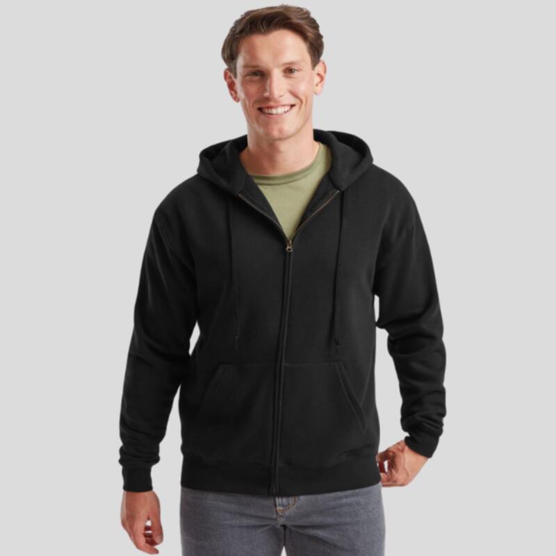620340 Fruit of the Loom Felpa con cappuccio e zip felpata internamente 70% cotone 30% poliestere 280g Thumbnail