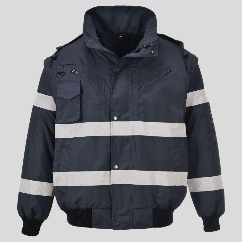 S435 Port West Giubbotto bomber manica staccabile e bande rifrangenti Thumbnail