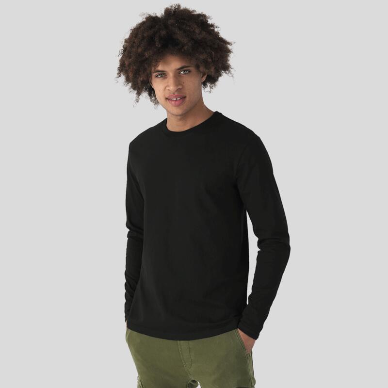 TU07T B&C #E190 T-shirt uomo girocollo manica lunga Classic fit 100% cotone pesante 185gr Thumbnail