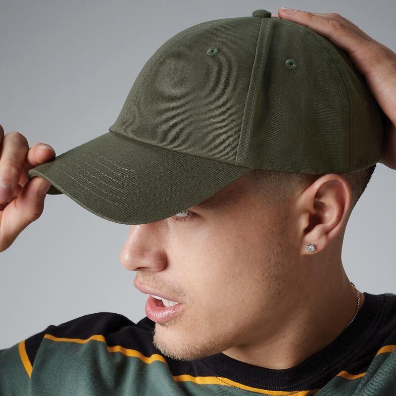 B59 Beechfield Cappellino a 6 pannelli chiusura con fibbia e occhiello satinato 100% cotone twill Thumbnail