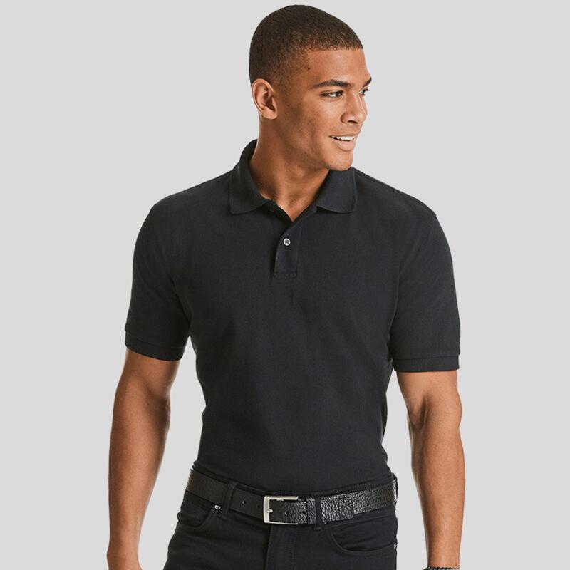 R569M Russell Polo uomo manica corta 2 bottoni 100% cotone 220gr Thumbnail