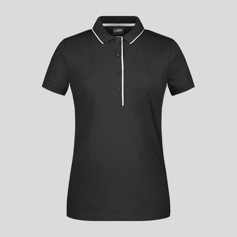 JN727 James&Nicholson Polo donna bicolore con dettagli in contrasto Classic fit 100% cotone 240gr Thumbnail