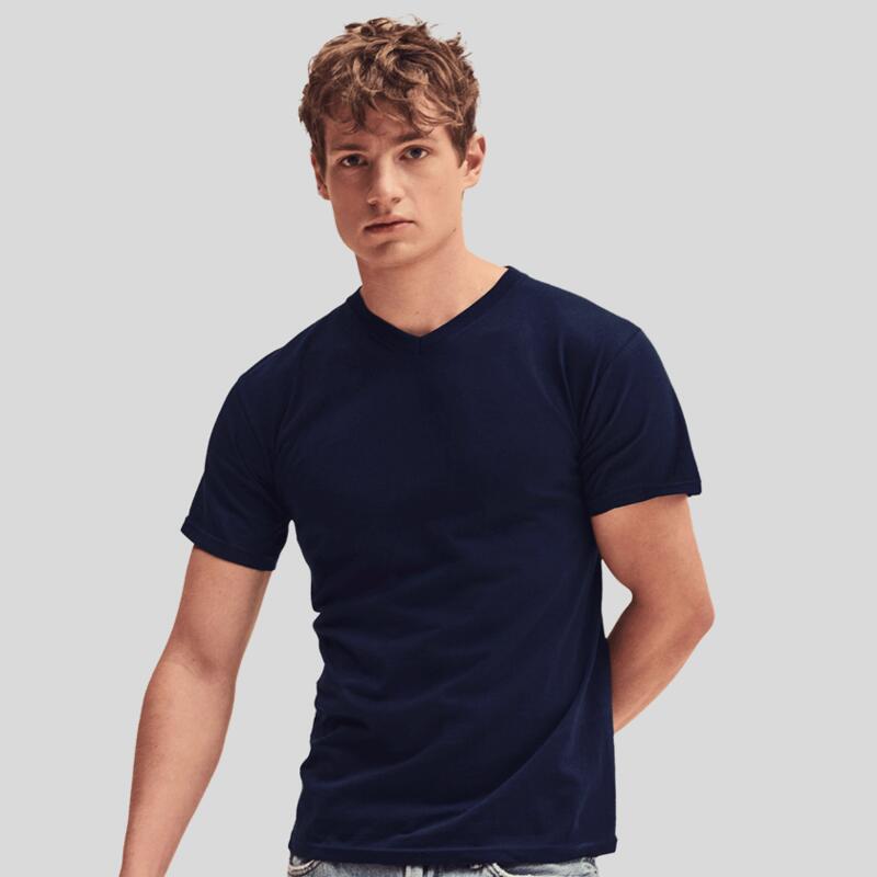 610660 Fruit of the Loom Valueweight T-shirt scollo a V Classic fit 100% cotone 165gr Thumbnail