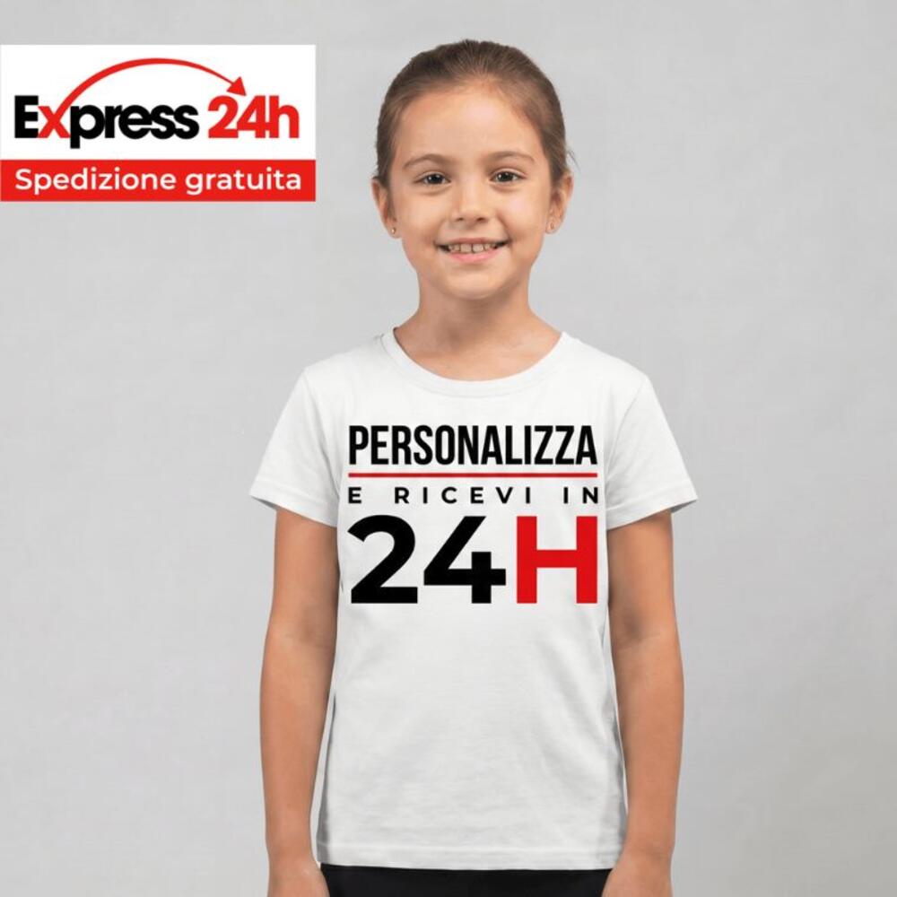 T-shirt Maglietta bambino personalizzata Stampata e Spedita in 24 ore Thumbnail