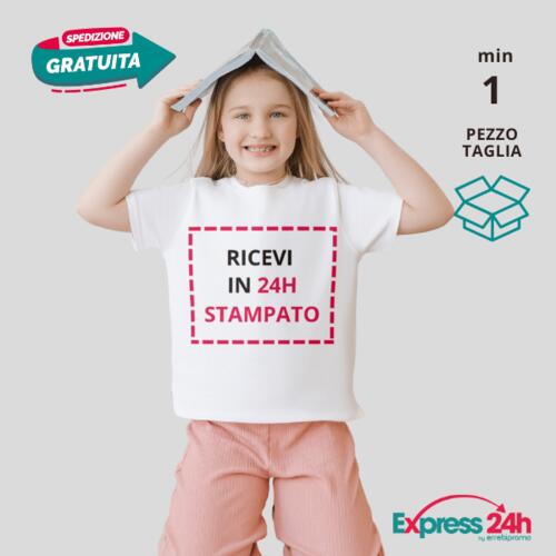 T-shirt Maglietta bambino personalizzata Stampata e Spedita in 24 ore Thumbnail